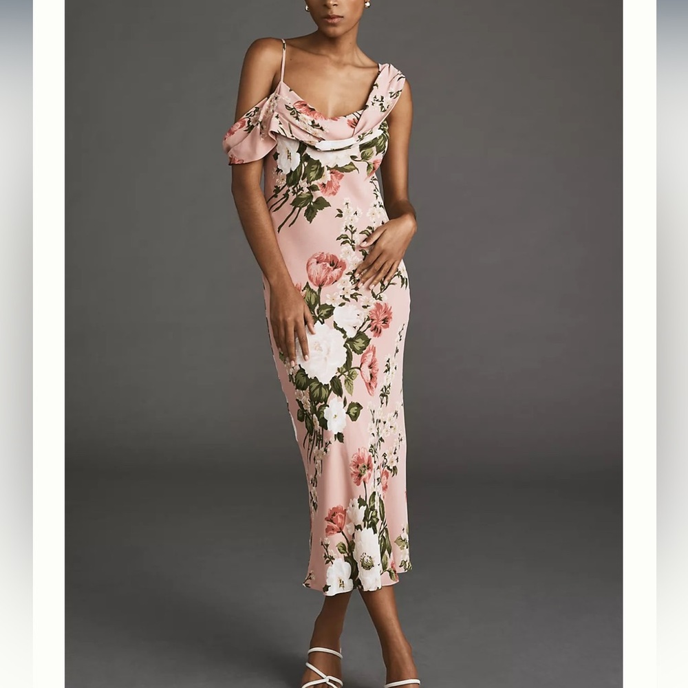 Reformation Pink Floral Maxi Dress